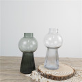 Home Decor Glass Vase Container Tall Bubble Ribbed